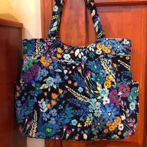 Vera Bradley Midnight Blues Pleated tote